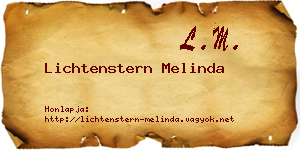 Lichtenstern Melinda névjegykártya