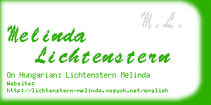 melinda lichtenstern business card